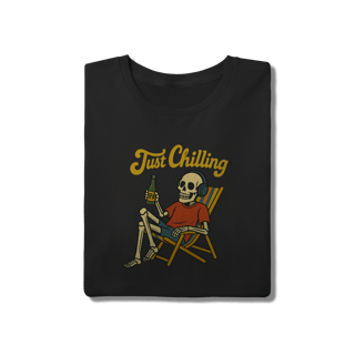 Nome do produto Camiseta Caveira Just Chilling - Modelo 1