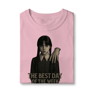 Nome do produto Camiseta Infantil Wandinha Modelo 1 - The Best Day of the Week