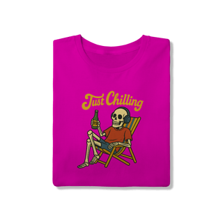 Nome do produto Camiseta Caveira Just Chilling - Modelo 1
