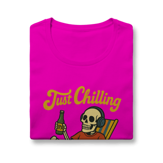 Nome do produto Baby Look Caveira Just Chilling - Modelo 1