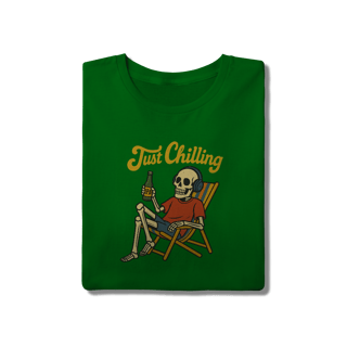 Nome do produto Camiseta Caveira Just Chilling - Modelo 1