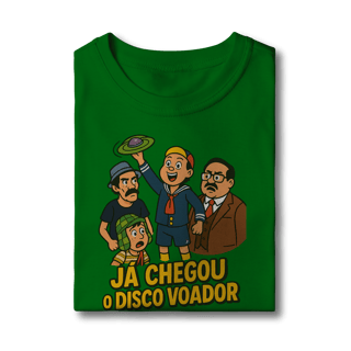 Nome do produto Camiseta Infantil Chaves Modelo 1 - Já Chegou o Disco Voador