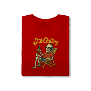 Nome do produto Camiseta Caveira Just Chilling - Modelo 1