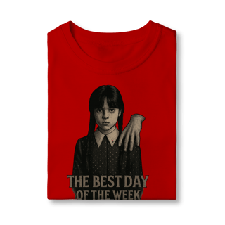 Nome do produto Camiseta Infantil Wandinha Modelo 1 - The Best Day of the Week