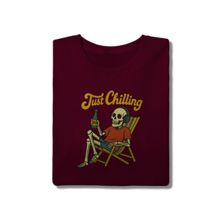 Nome do produto Camiseta Caveira Just Chilling - Modelo 1