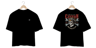 Nome do produtoCamiseta Oversized Ss One – American Custom Motociclista: Estilo e Conforto