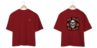 Nome do produtoCamiseta Oversized Ss One – No Pain, No Gain