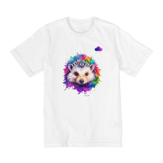 Nome do produto  Camiseta: Ouriço das Cores – Arte em Forma de Fofura!