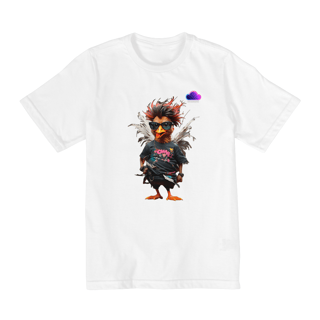 Nome do produto Camiseta Frango Rockeiro – O Estilo Que Quebra os Ovos!