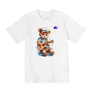 Nome do produto Camiseta Ursinho Músico – Harmonia em Cada Detalhe