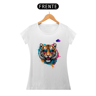 Nome do produto Camiseta Tigre Splash – Selvagem e Criativa