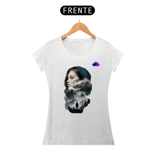 Nome do produto Camiseta Arte Reflexiva – Entre Montanhas e Pensamentos