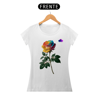 Nome do produto Camiseta Rosa Arco-Íris – A Beleza da Diversidade em Cada Cor