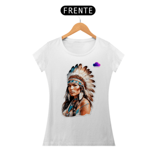 Nome do produto Camiseta Feminina Espírito Guerreiro – Força, Beleza e Raízes em Uma Só Peça