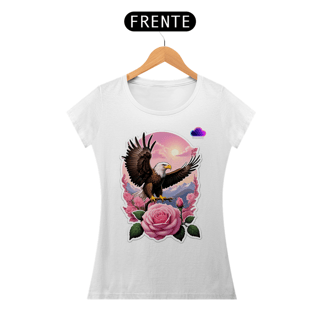 Nome do produto Camiseta Feminina Águia & Rosa – Liberdade com Delicadeza