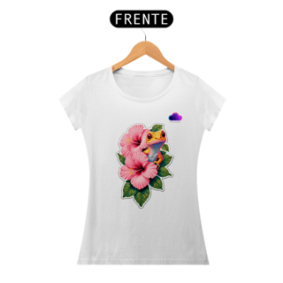 Nome do produto Camiseta Feminina Tropical Vibes – Natureza Selvagem com Toque Floral