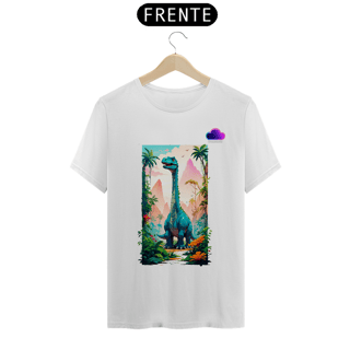 Nome do produto Camiseta Dino Jungle – Estilo Pré-Histórico com Pegada Moderna