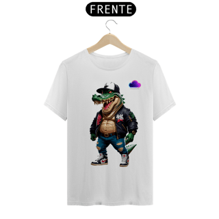 Nome do produto Camiseta Croco Swag – O Jacaré Mais Estiloso da Quebrada