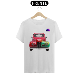 Nome do produto Camiseta Classic Rainbow Car – Estilo Retrô com Toque Pop