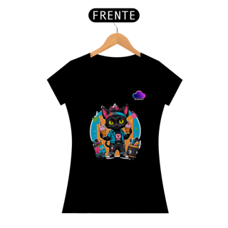 Nome do produto Camiseta Feminina Urban Cat – Atitude, Sorvete e Estilo nas Ruas