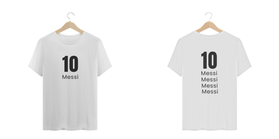 camisa branca do messi