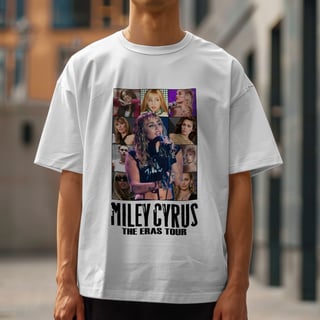 CAMISETA THE ERAS MILEY BRANCA