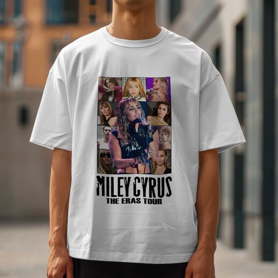 CAMISETA THE ERAS MILEY BRANCA