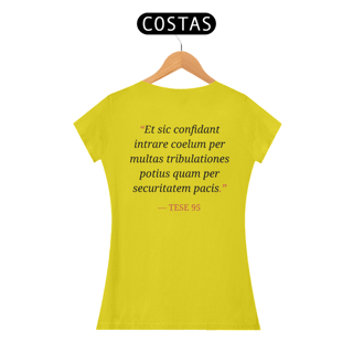 Nome do produto Camiseta “Tribulações e Verdade” – Tese 95 de Martinho Lutero