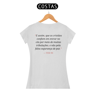 Nome do produto Camiseta “Tribulações e Verdade” – Tese 95 de Martinho Lutero