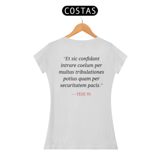 Nome do produto Camiseta “Tribulações e Verdade” – Tese 95 de Martinho Lutero