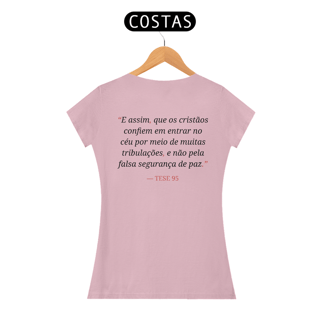 Nome do produto Camiseta “Tribulações e Verdade” – Tese 95 de Martinho Lutero