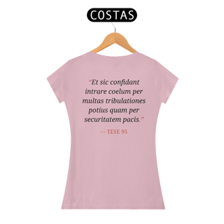 Nome do produto Camiseta “Tribulações e Verdade” – Tese 95 de Martinho Lutero