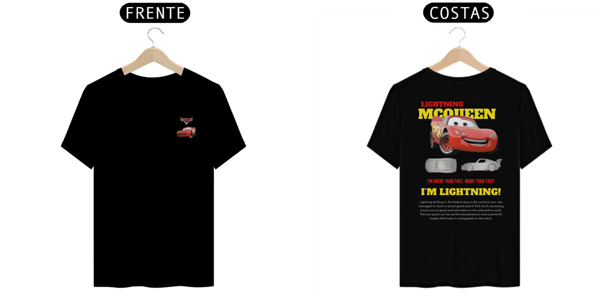 Nome do produto: Camiseta - Relâmpago McQueen
