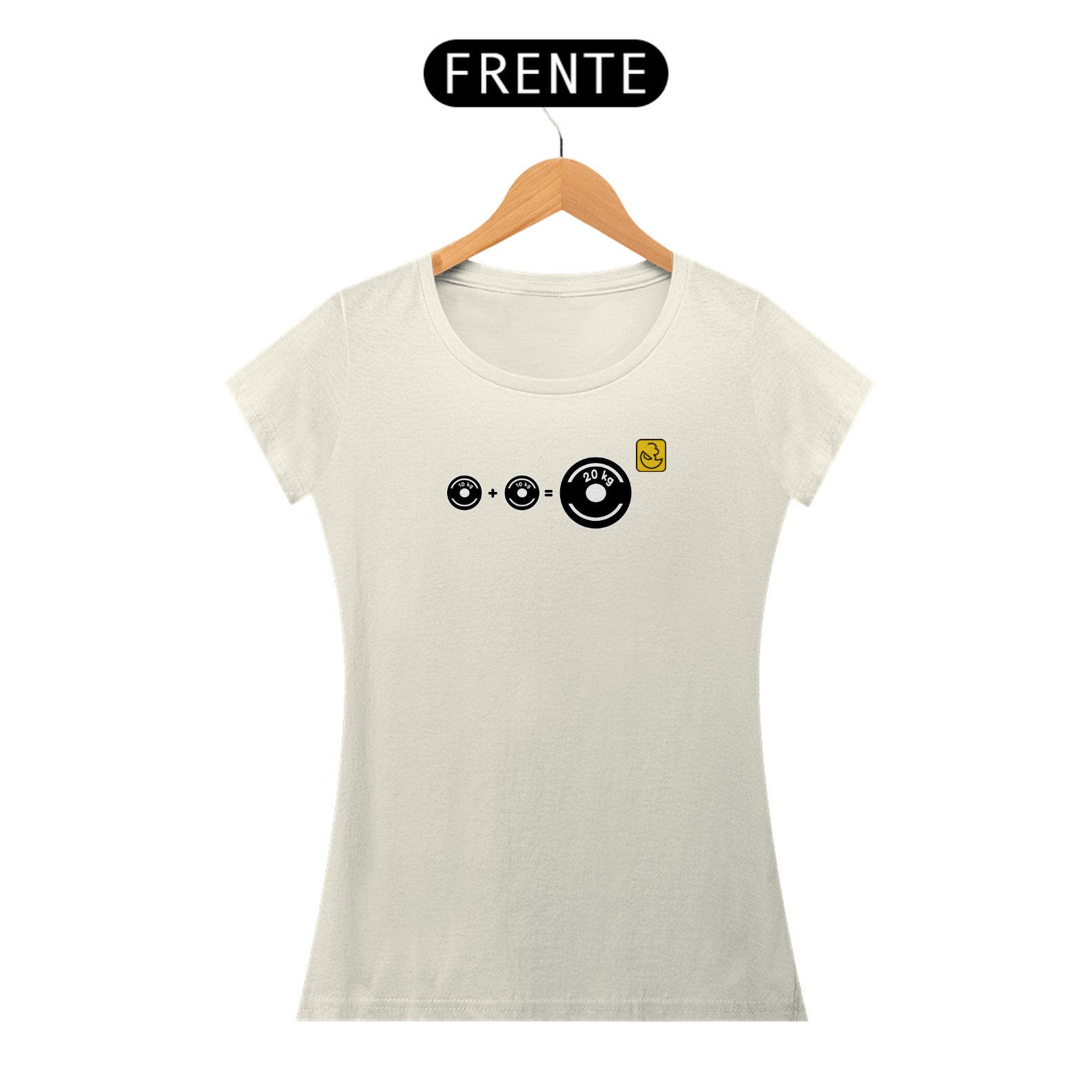 Camiseta Babylook 10kg + 10kg = 20kg Pima