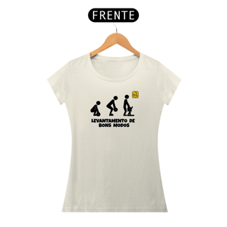 Nome do produto Camiseta Babylook Levantamento de bons modos Pima