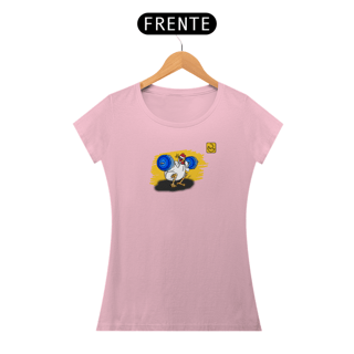 Camiseta Babylook Frango Squat Pima