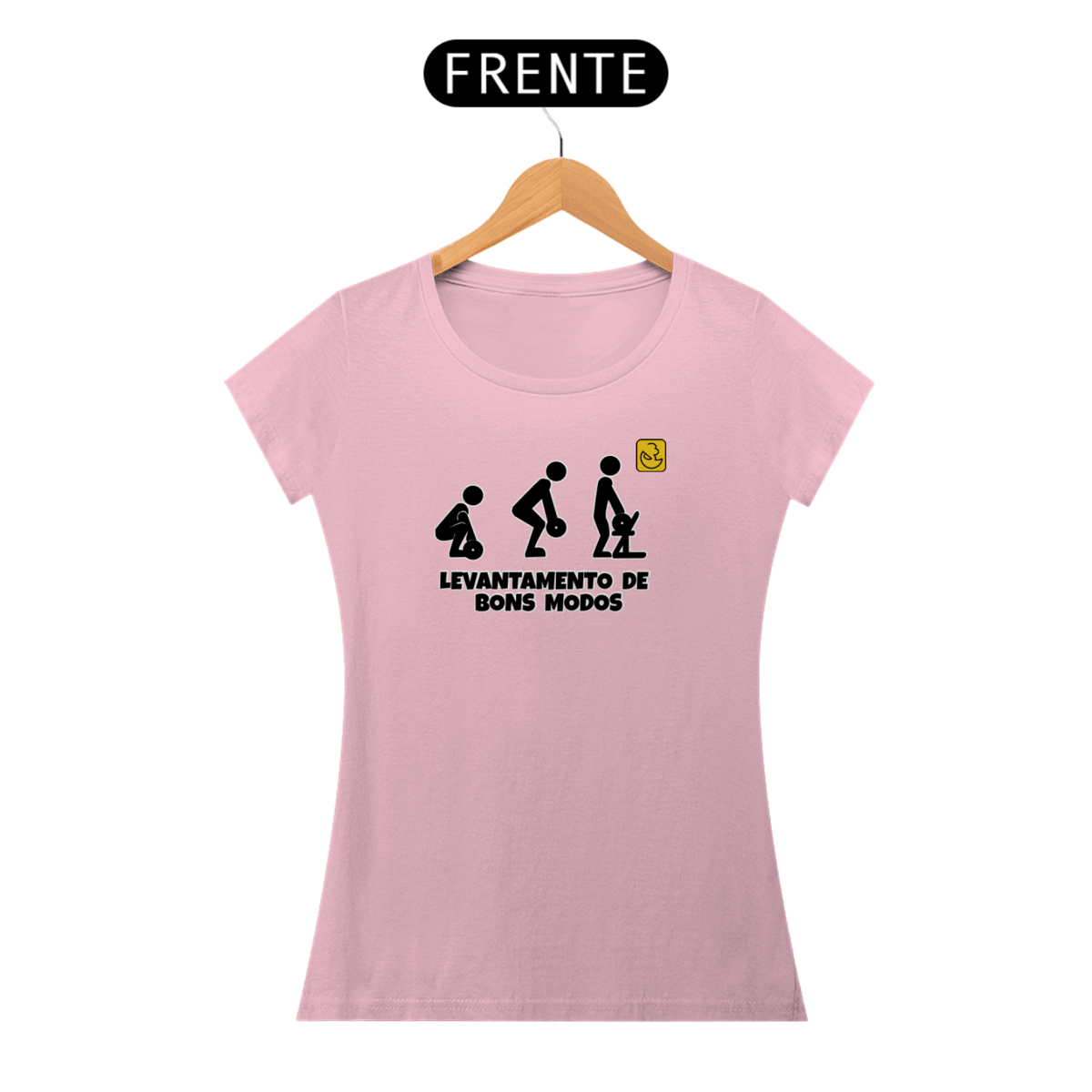 Nome do produto: Camiseta Babylook Levantamento de bons modos Pima