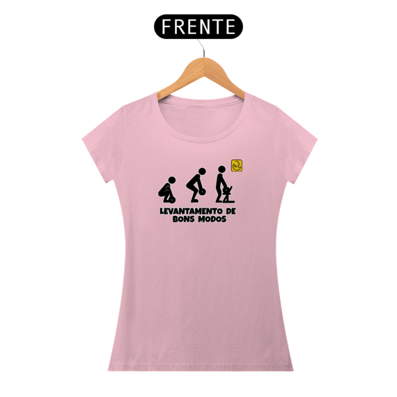 Camiseta Babylook Levantamento de bons modos Pima