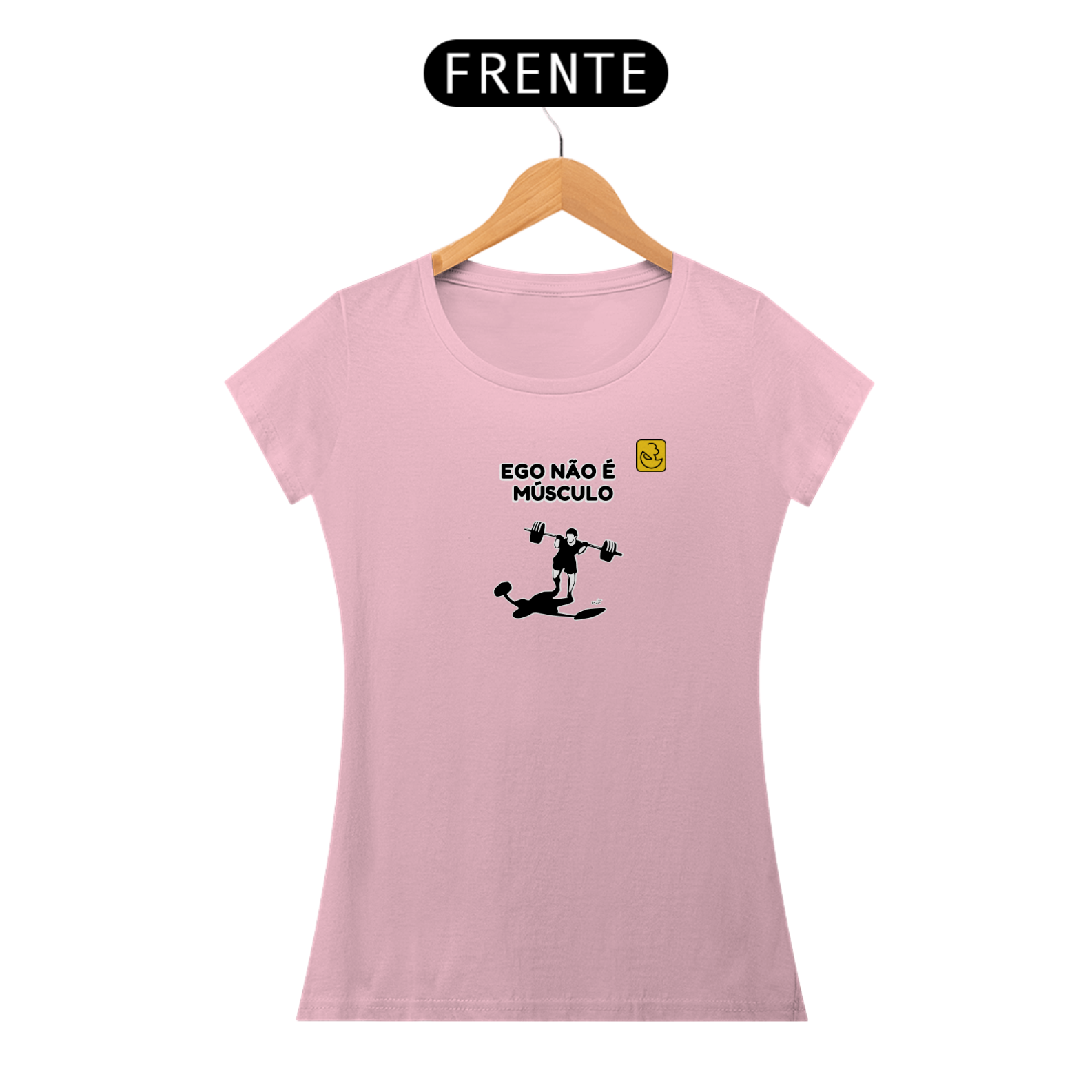 Camiseta Babylook Ego não é músculo Pima