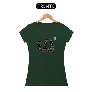 Nome do produto Camiseta Babylook Levantamento de bons modos Pima