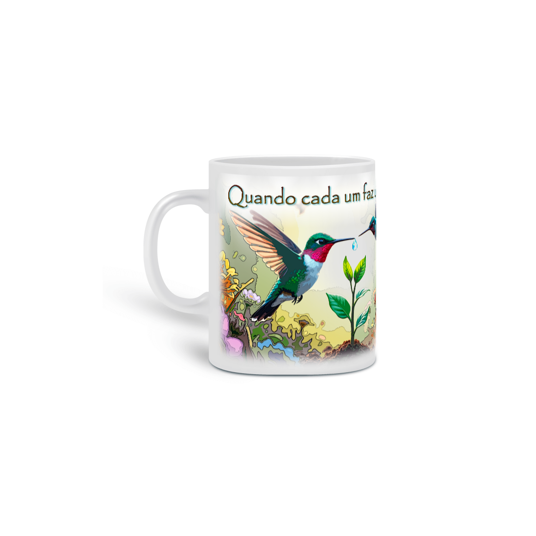 Nome do produto: Caneca Beija Flor