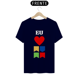 Nome do produto Camiseta Quality Eu Amo Arraiá - Vertical