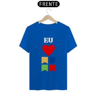 Nome do produto Camiseta Quality Eu Amo Arraiá - Vertical