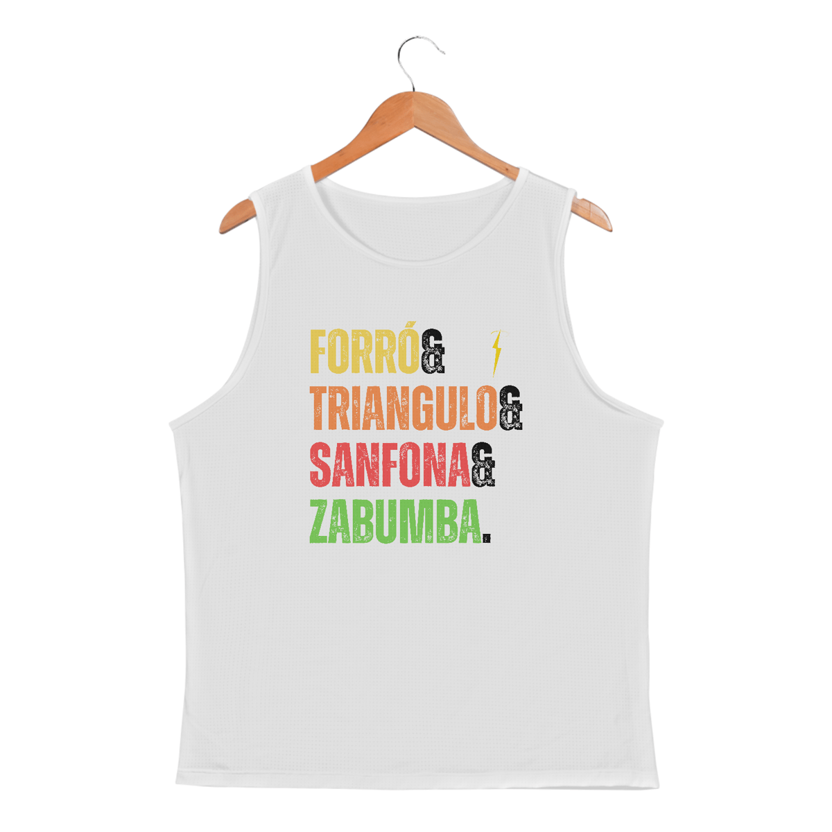 Nome do produto: Camiseta Regata Dry Fit Forró e seus 3 Elementos 