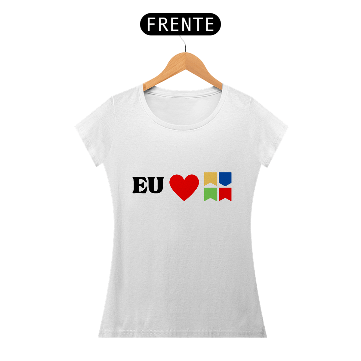 Nome do produto: Camiseta Baby Long Quality Eu Amo Arraiá - Horizontal v2