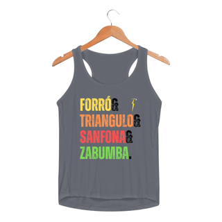 Nome do produto Camiseta Regata Dry Fit Forró e seus 3 Elementos - Feminina