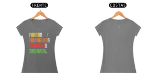 Nome do produto Camiseta Baby Long Estonada Trio de Forró