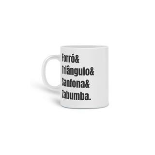 Nome do produto Caneca Forró e seus 3 Elementos - Branca