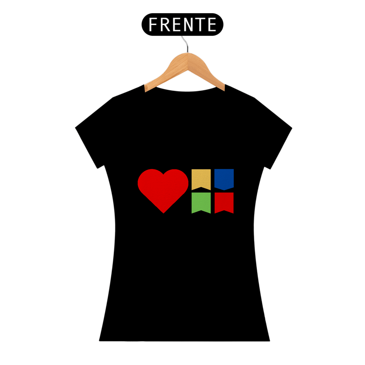 Nome do produto: Camiseta Baby Long Prime Eu Amo Arraiá
