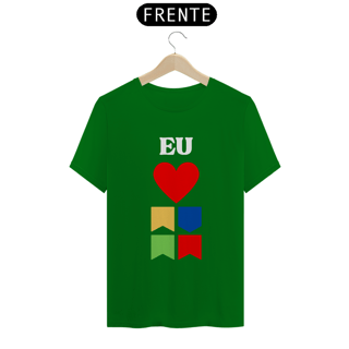 Nome do produto Camiseta Quality Eu Amo Arraiá - Vertical